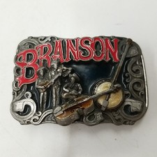 BRANSON MISSOURI Belt Buckle BC-0007 Enamel Banjo Fiddle Big Cabin Wholesale 77