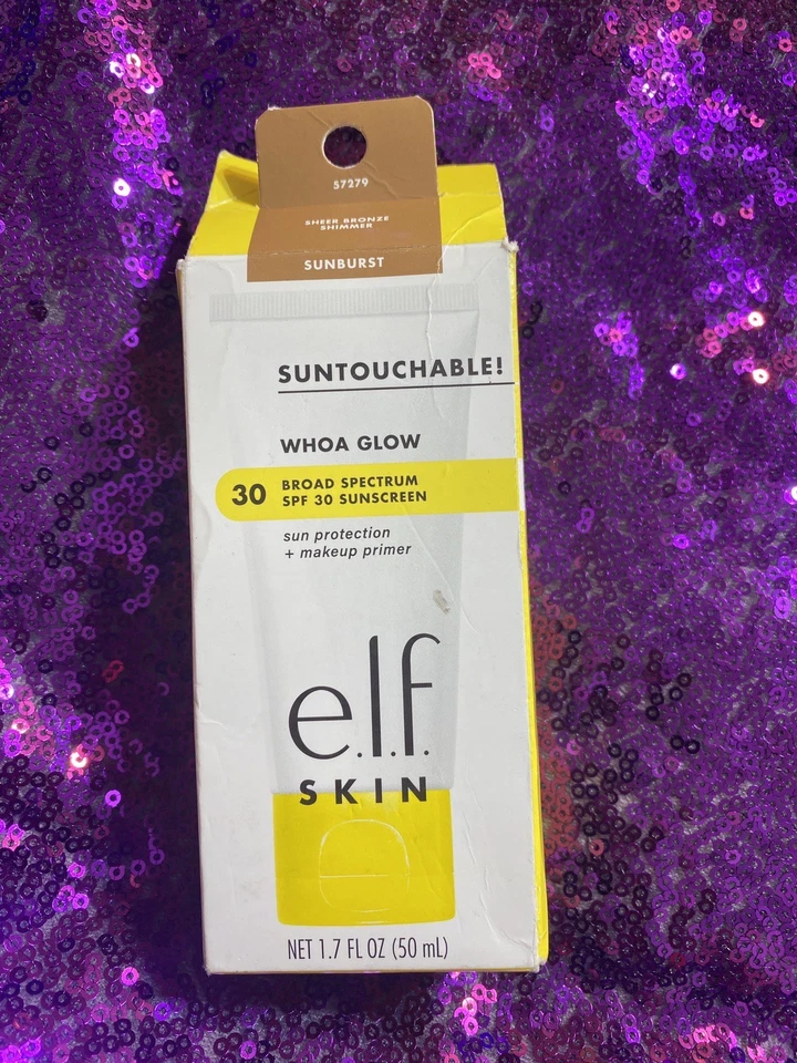 Pack de 4 E.L.F. PROTECTOR SOLAR PIEL SUNTOUCHABLE WHOA GLOW SPF 30 SUNBURST CADUCIDAD: 09/2025 Foto 2 de 4