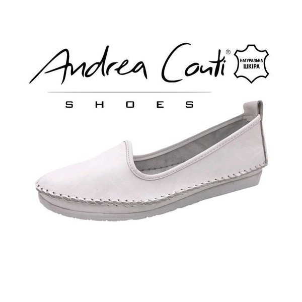 Women Andrea Conti Loafers White Leather 37