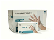 2000PCS Disposable TPE Gloves 10 Boxes Powder Free Latex Free Clear Food Service