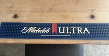 MICHELOB ULTRA BEER RUBBER BAR MAT RUNNER DRIP MAT BEER COASTER 24 x 3.5 USED 