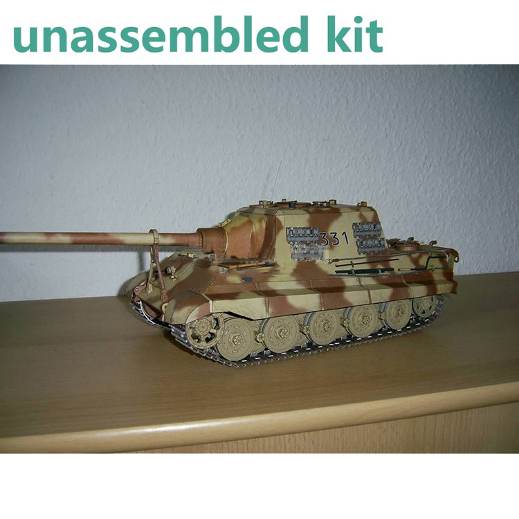 1/25 WWII Jagdtiger Heavy Tank Destroyer Paper Model Military Scene Unassembled