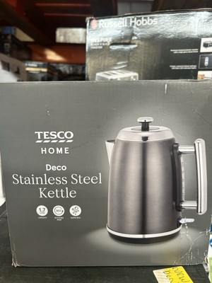 Toaster Silver Kettle Tesco Stainless Steel Tesco Kettle And