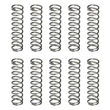 10Pcs Compression Spring 10mm OD 1mm Wire Size 40mm Free Length Silver Tone