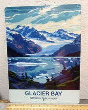 Glacier Bay National Park Alaska 9 x 12 inch Sublimated Metal sign, made in USA