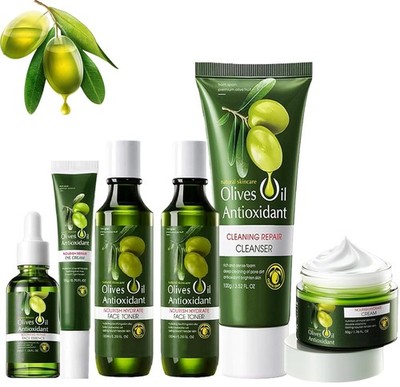 Olive Oil Skin Care Set Hautpflegeset Frauen,Hautpflege-Serum-Kit Serum ZOZU TOP