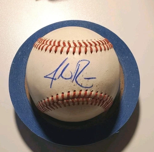 Autographed Baseball game used JOHN RAVE Kansas City Royals