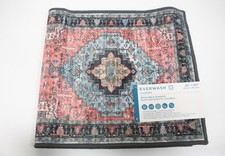 Alfombra de corredor lavable de cachemir multicolor EVERWASH 20" X 60" antideslizante súper suave