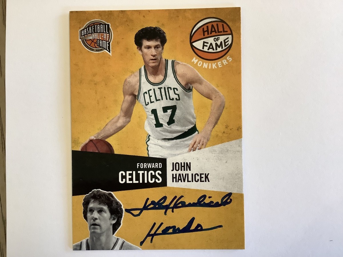 John Havlicek Autograph hall of fame card