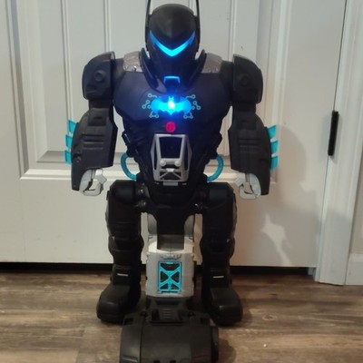 DC Batman Light-Up Robot Action Figure Black Blue Gray Plastic