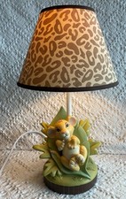RARE Vintage Disney THE LION KING Baby SIMBA Table Lamp w/ Original Shade WORKS