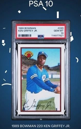 1989 BOWMAN #220 KEN GRIFFEY JR. ROOKIE RC PSA 10 GEM MINT