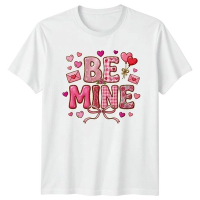 Be Mine Valentinstag Herren T-Shirt Damen Tee Grafik Unisex Oberteil