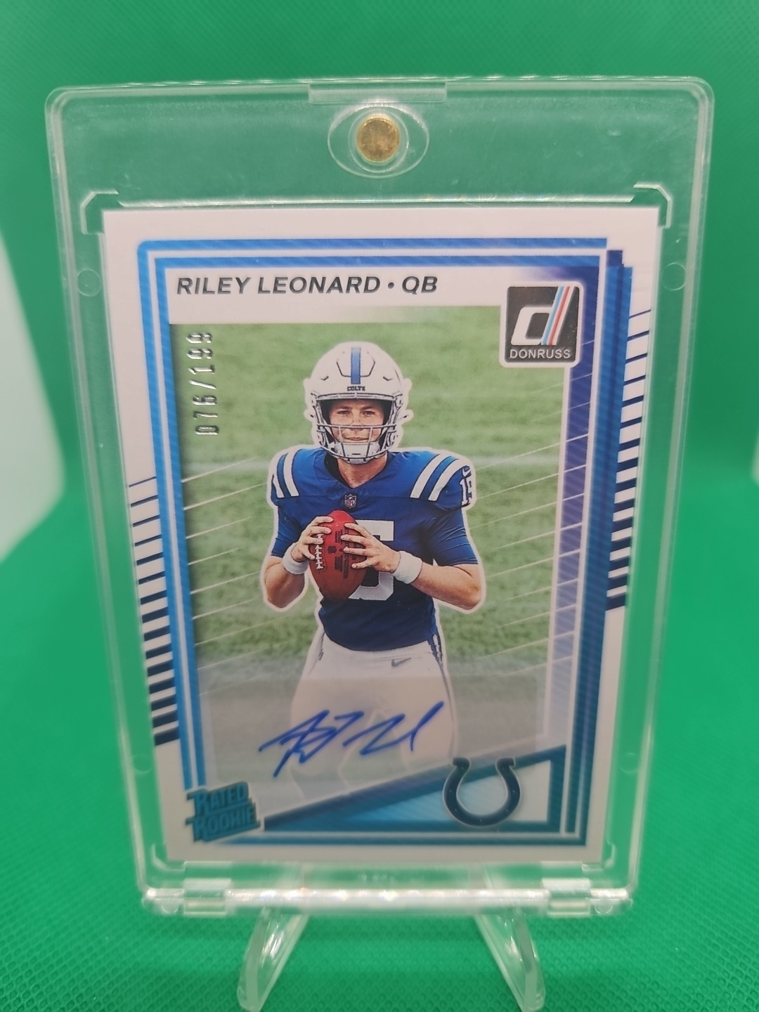 2025 Panini Donruss Rated Rookie Riley Leonard #341 Autographs /199 (AU, RC)