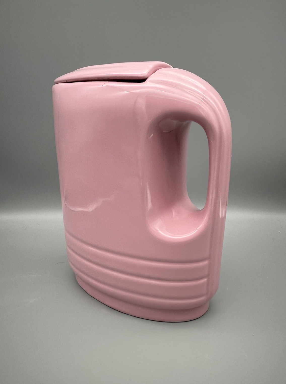 Hall China Co. Westinghouse Hercules Water Refrigerator Jug w/Lid Pink 1960s
