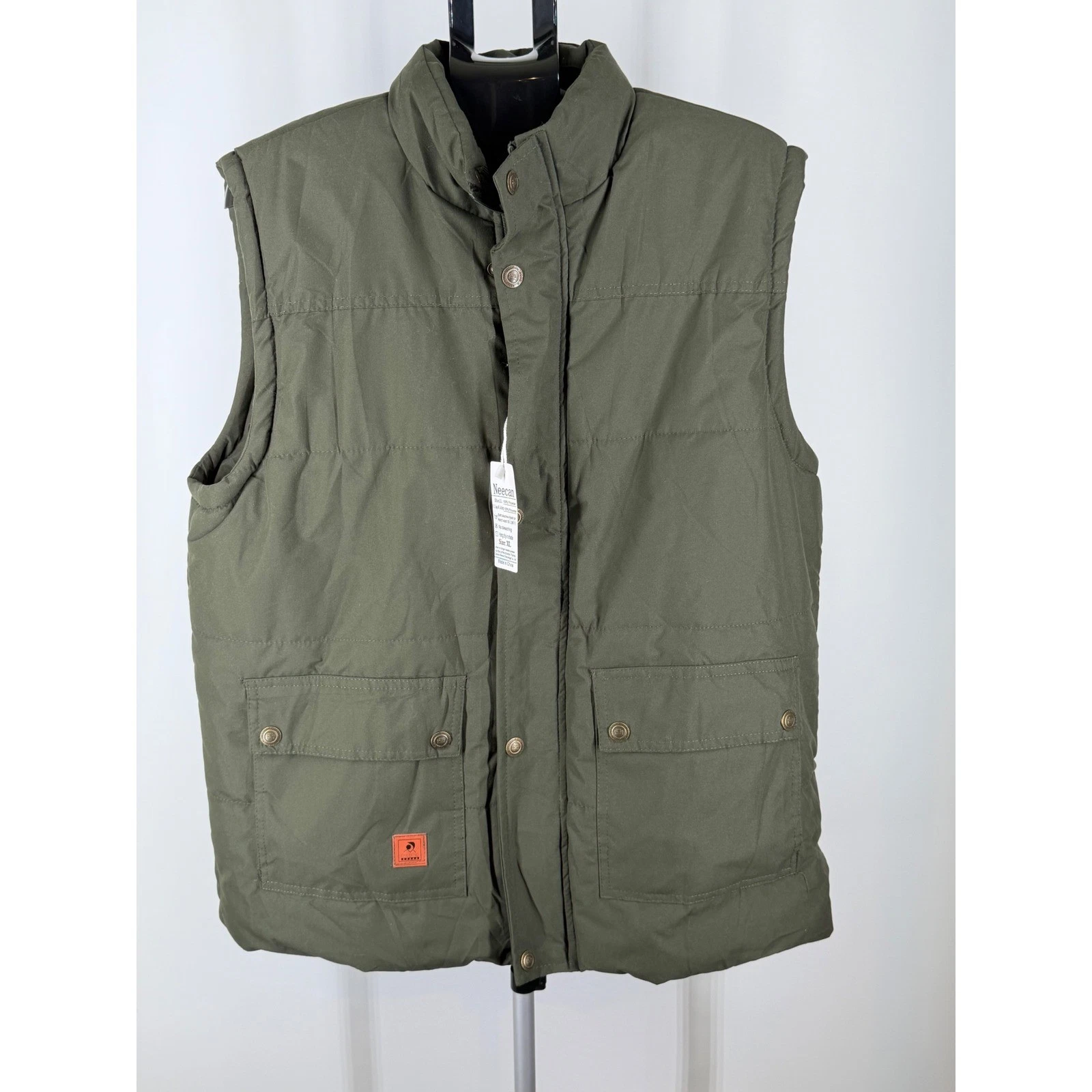 Coolchoice Mens Olive Green Sherpa Lined Puffer Vest XL Outdoor Leisure New