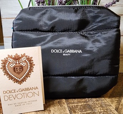 2pc Dolce & Gabbana Set - Devotion EDP INTENSE Perfume Vial & Zippered Bag NWOB 