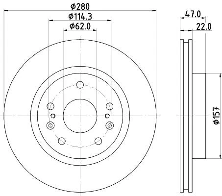 Juego de discos de freno delanteros Hella 55683PRO para SUZUKI CIAZ 1.4 OEM Foto 4 de 4