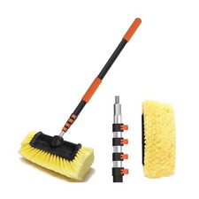 Buyplus 12FT Car Wash Brush with Long Handle, 12-Inch Soft Bristle, with Alum...