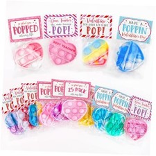 Valentines Day Gifts for Kids - Set of 25 Valentine Cards with Heart Pop