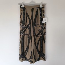 Hermes 100 Silk Wide Pants Size 38FR