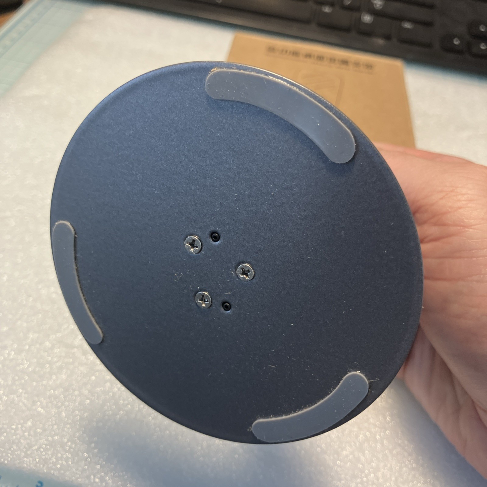 NEW Phone Stand for Desk; Double-Axis 360 Degrees Phone Holder, Gun Metal Color.