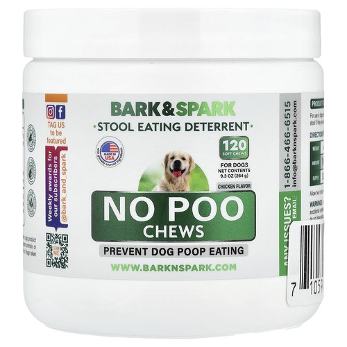 No Poo Chews, For Dogs, Chicken , 120 Soft Chews, 9.3 oz (264 g)