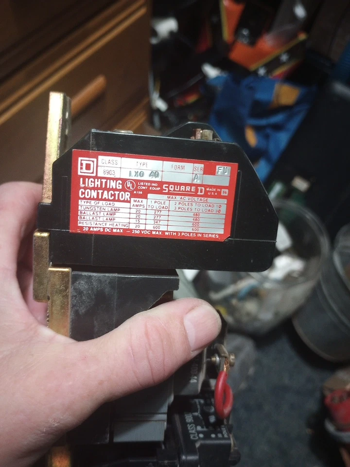 square d latching lighting contactor 6 pole 120 volt coil - Image 2 of 4