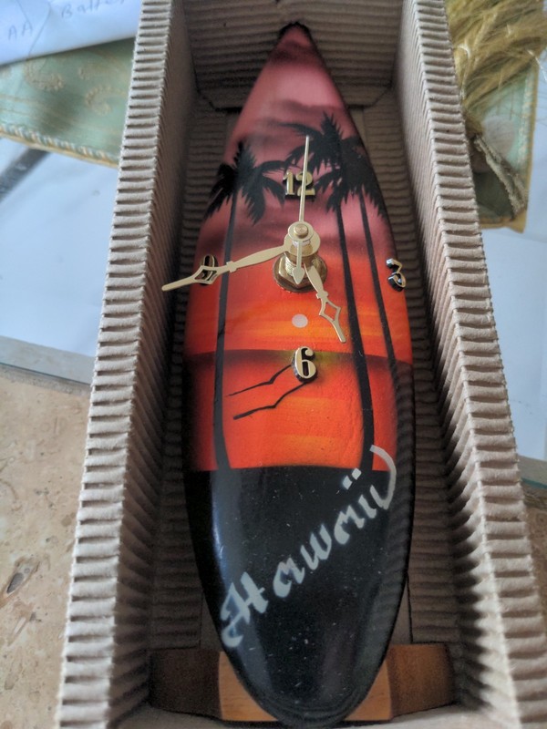Mini Surfboard Clock New.