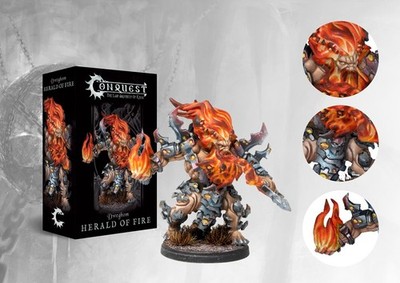 Herald of Fire (Officer) Conquest Dweghom Tabletop Para-Bellum NEU