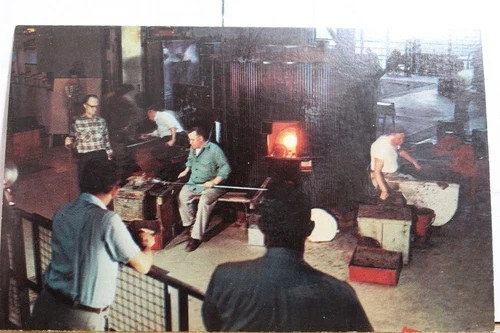 New York NY Corning Glass Center Steuben Making Postcard Old Vintage Card View