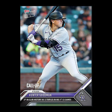Hunter Goodman - 2023 MLB Topps Now Card 847 - Print Run: 524 Colorado Rockies
