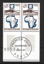 3-France 1964 -  Coopération Afrique et Madagascar  YT1432 neuf** premier jour