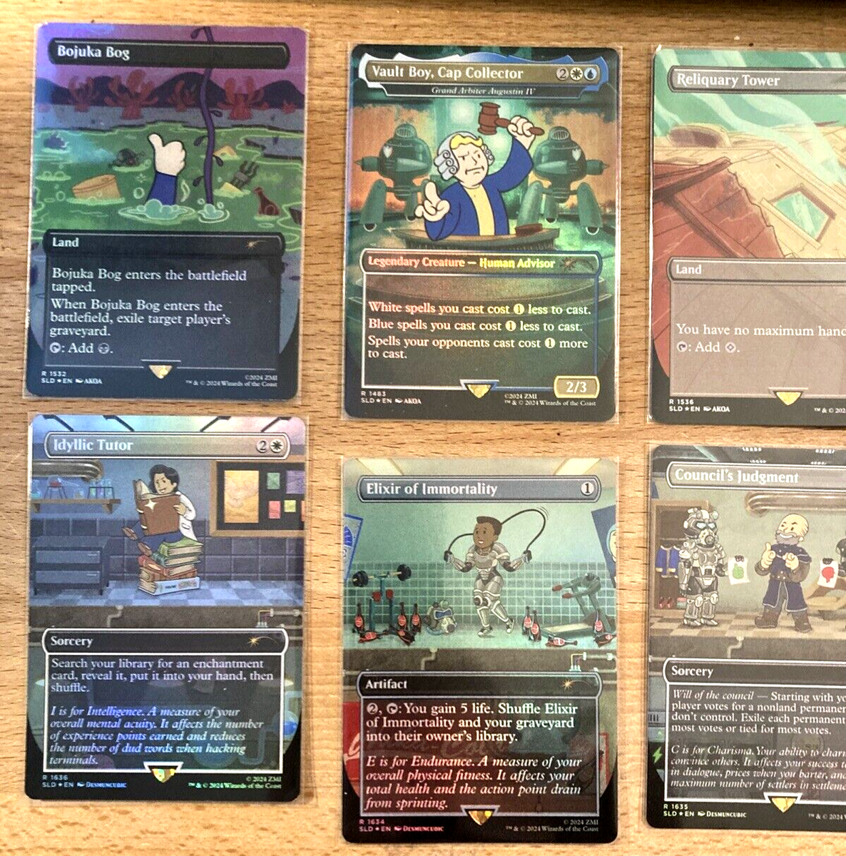 MTG Fallout RAINBOW FOIL Secret Lair 16 Card Set NM