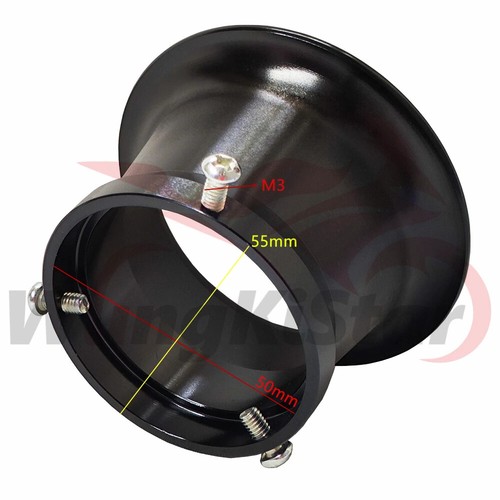 50mm Red Air Filter Windcup PWK21 24 26mm Carburetor Interface CNC Horn Wind Cup - Picture 4 of 11