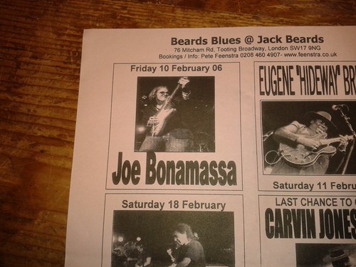 ORIGINAL CONCERT FLYER - JOE BONAMASSA FEB 2006 1ST UK TOUR - Bild 3 von 4