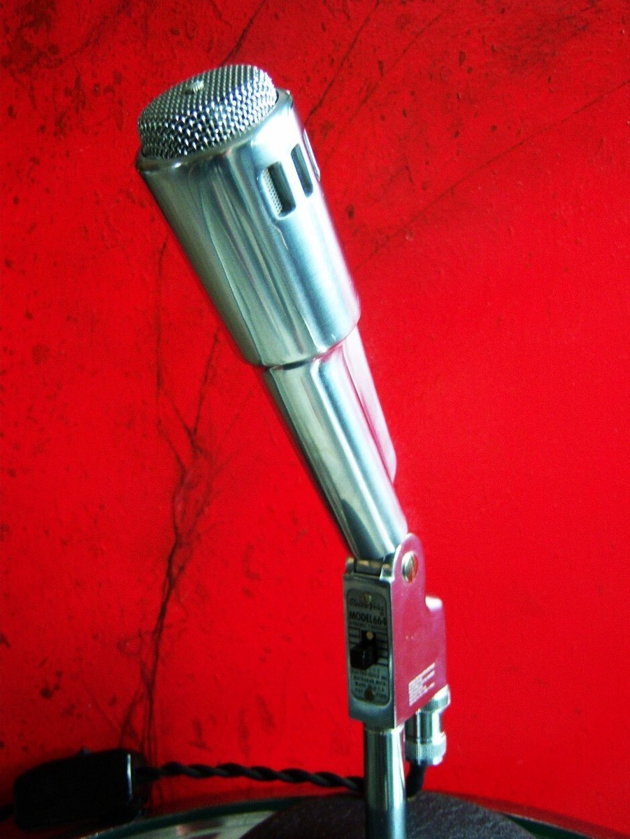 Vintage 1950's Electro Voice 664 dynamic microphone custom LED