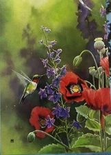 POPPY GARDEN - Breeze Art Premium Standard Flag,  28x40, New in Package