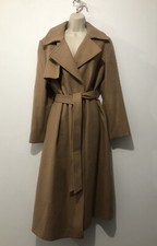 M & S Autograph Wool & Cashmere Belted Wrap Coat In Spice Uk 22