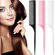 3 Pack Carbon Fiber Combs Heat Resistant Anti-Static for Backcombing Root Tea...