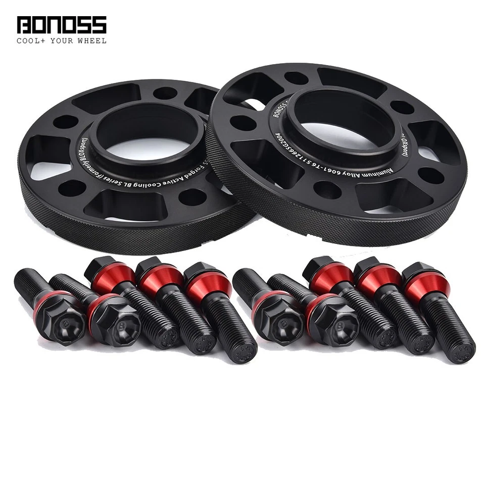 BONOSS 4Pc 20mm 5x120 Car ET Black Wheel Spacers for BMW X5 E70 2007-2013 xDrive — 第 2/4 张图片