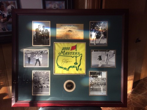 Drapeau Masters Signé Jack Nicklaus – Encadré Et Certifié Par Fanatics Authenticated, Neuf
