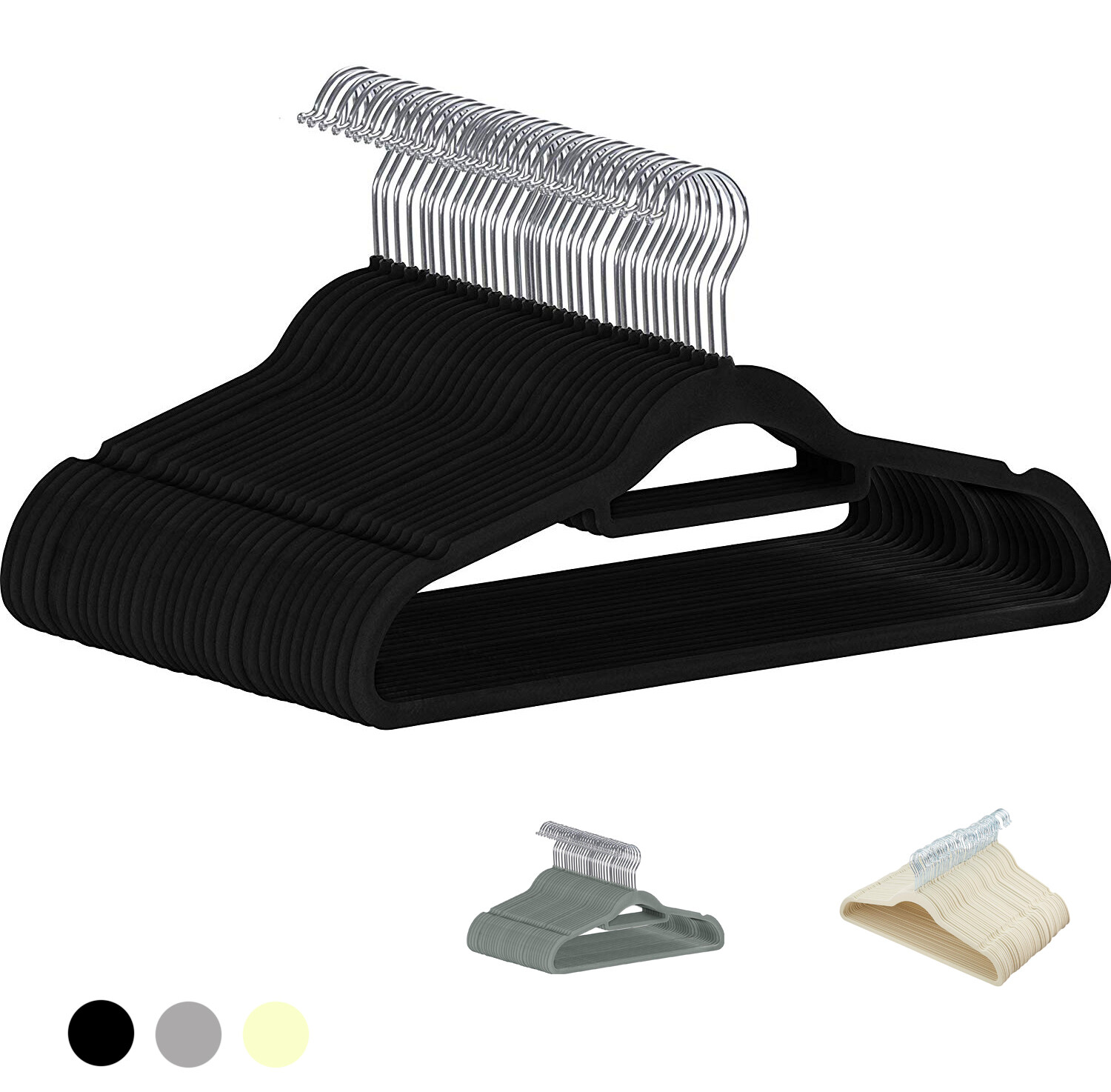 20 Grucce In Metallo Cromato Giallo - Salvaspazio Per Armadio E Lavanderia - Foto 6