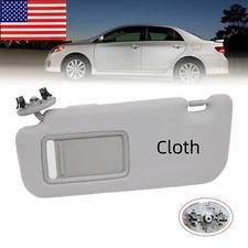 For 2009 2010 2011 2012 2013 Toyota Corolla Left Driver Sun Visor W/ Mirror Gray