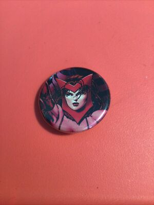 Marvel's Scarlet Witch Wanda Maximoff Avengers Button Pinback Small Pin Ata-boy
