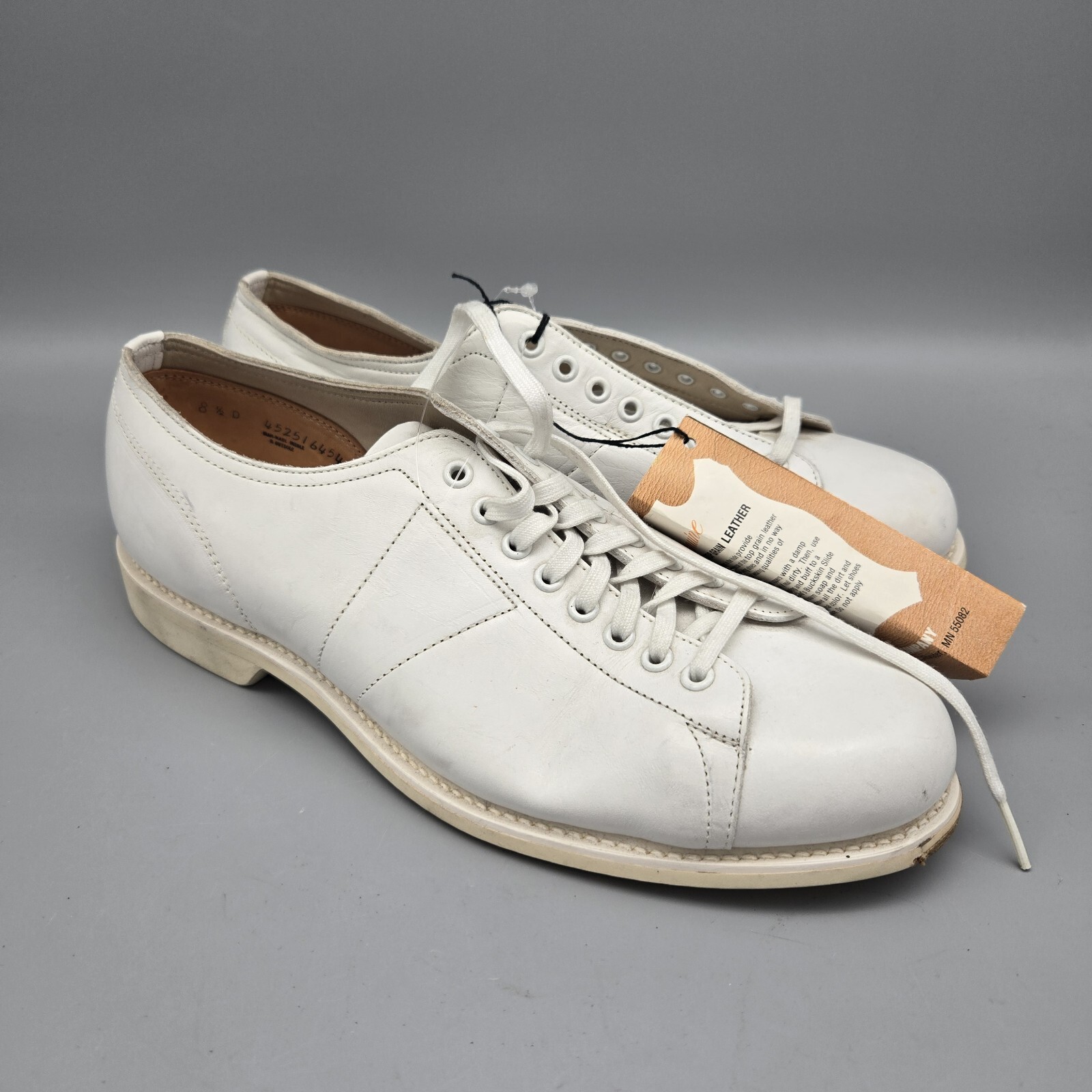VINTAGE SIZE 8.5 D Men's LINDS BOWLING SHOES New Old Stock PRO WHITE eBay