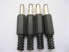 250 pcs 5.5x2.5mm DC Power Male Plug Adapter Connector Black Head Plastic Handle