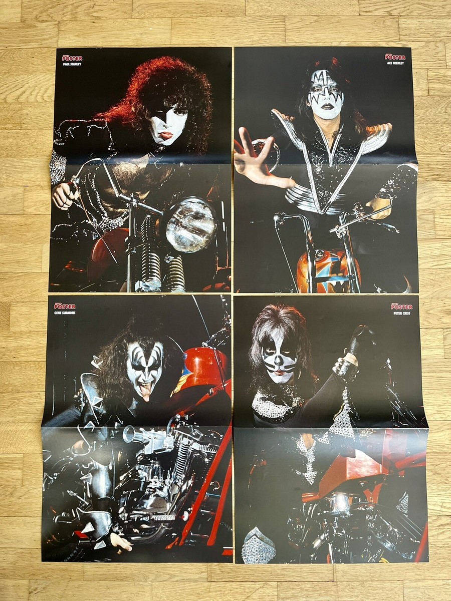 4 x KISS POSTER 1976 CHOPPER SESSION GERMAN TRIBUTE SUPER POSTER