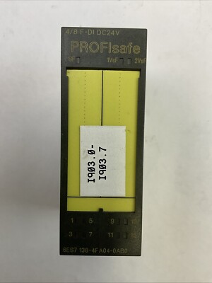 Profisafe Main Module SIEMENS 1P 6ES7 138-4FA04-0AB0 4/8 F-DI DC24V PROFISAFE MODULE | eBay