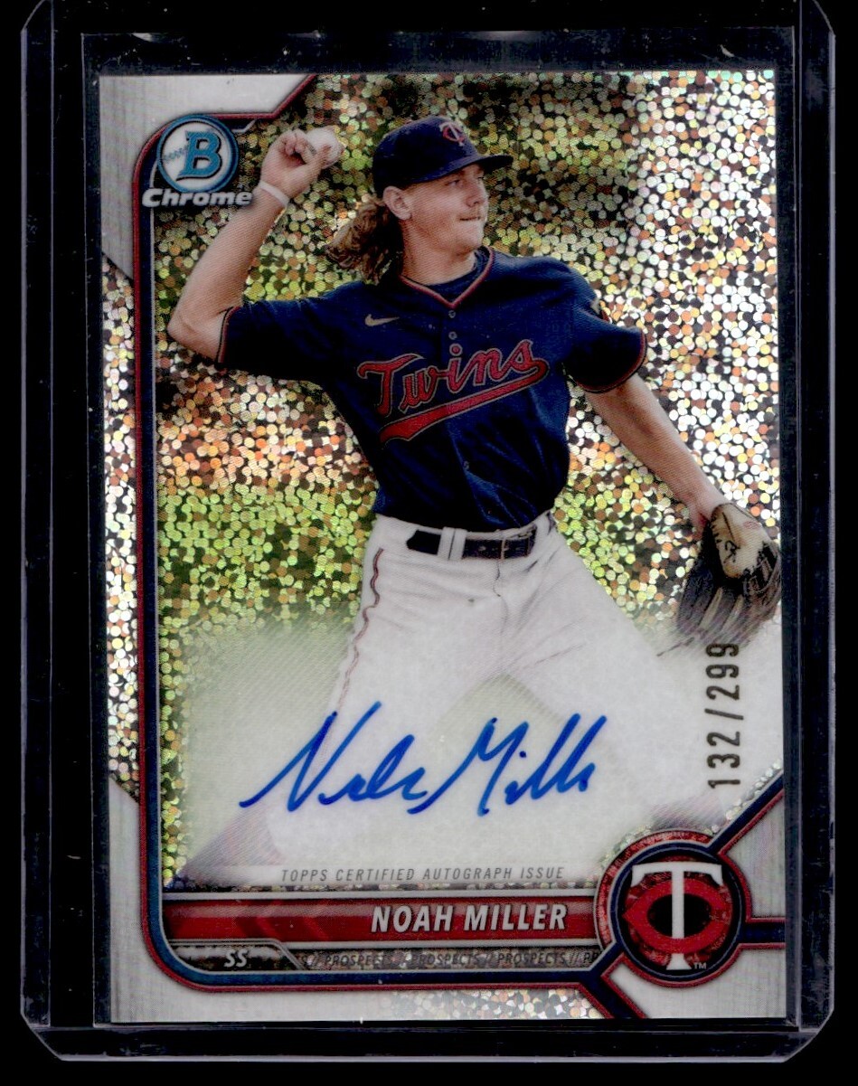 2022 Bowman Chrome #CPA-NM Noah Miller Speckle Refractor Auto /299